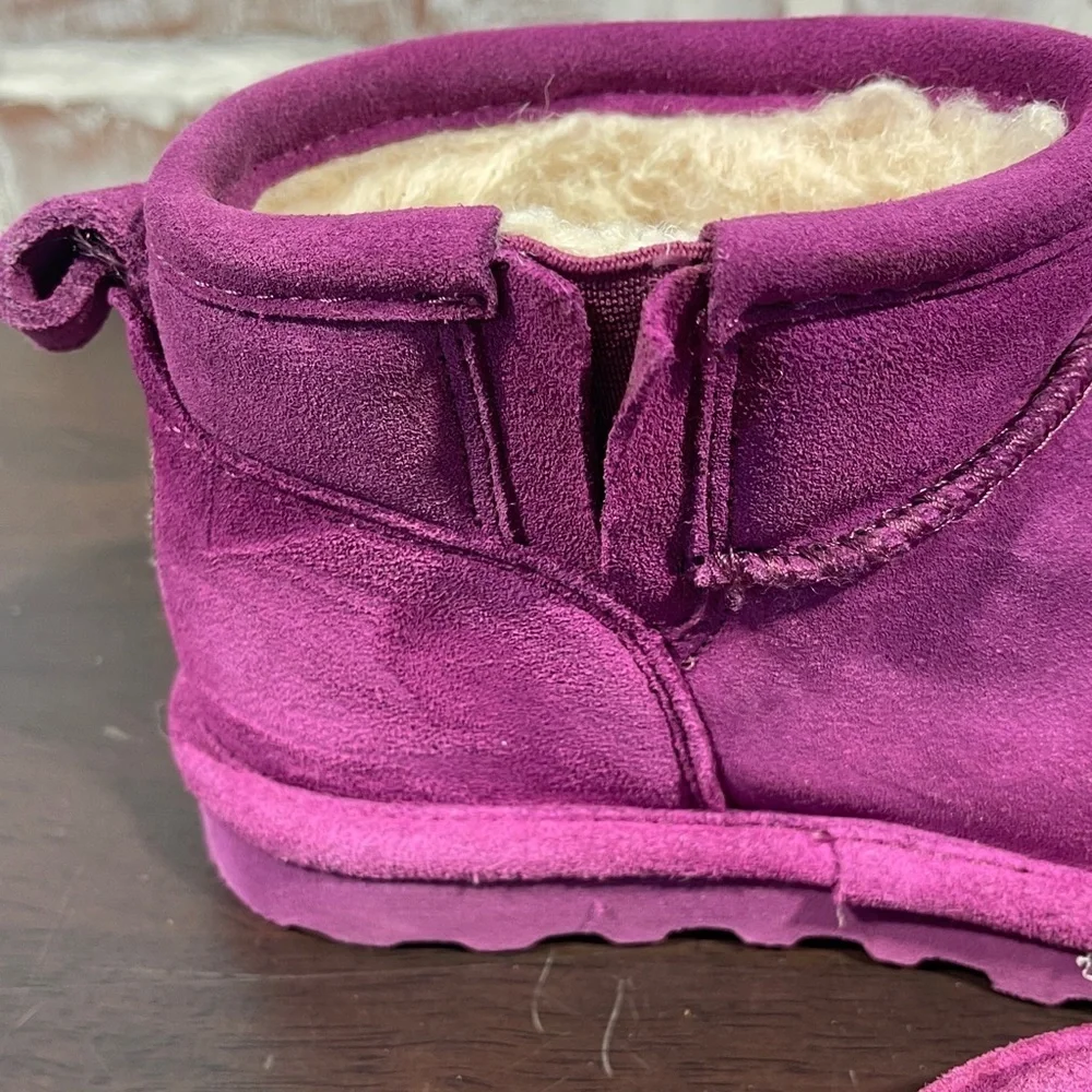 Bear paw Purple Suede Ankle Boots  youth size 1